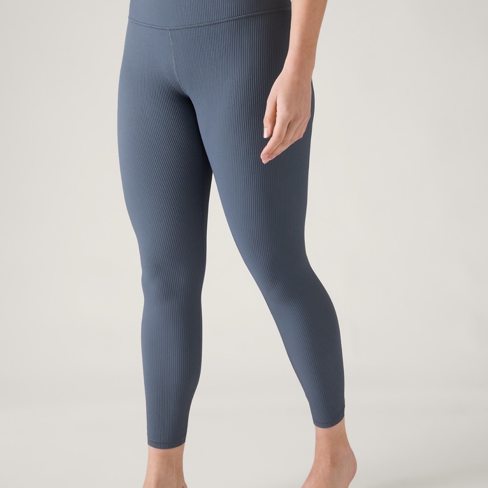 ATHLETA 🩶💙 Elation High Rise Ribbed Tight - Picture 10 of 11